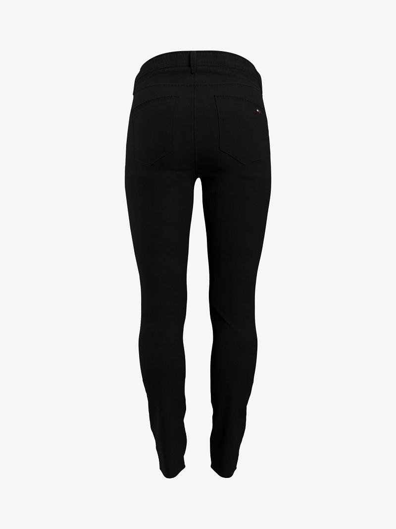 Női Tommy Hilfiger Essential High-Rise Skinny Pant Farmer Nadrág Fekete | HU 193WNB